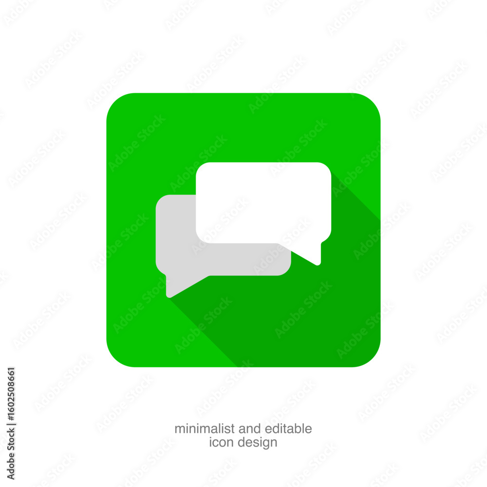 Fototapeta premium Vector Chat Bubble Icon on transparent background