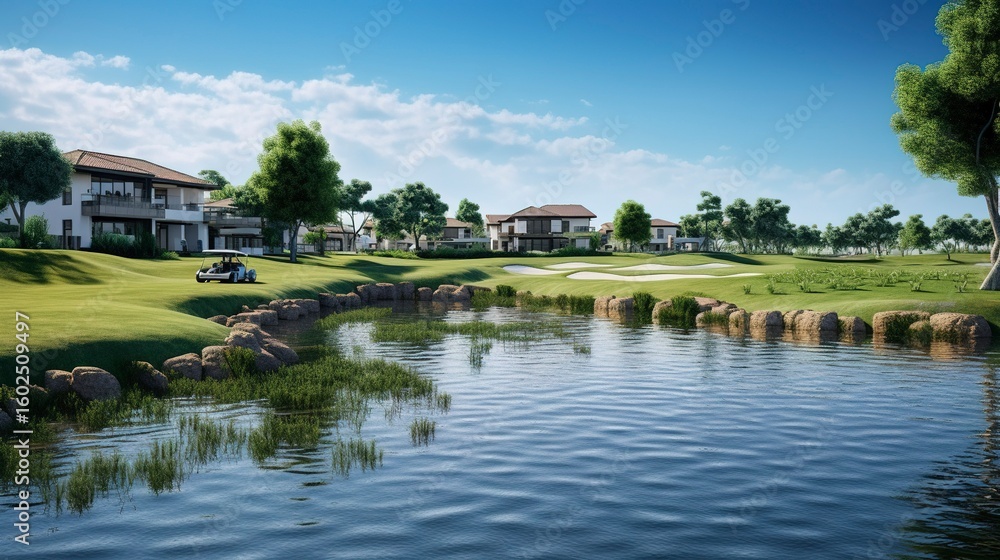 Fototapeta premium A photo of Golf Course Community