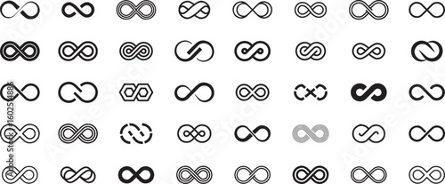  Modern Infinity Symbol Pack – Infinity, Loop, Abstract, Design, Minimal, Icon, Flow, Cycle, Connection, Timeless, Creative, Endless, Symbol, Shape, Motion
