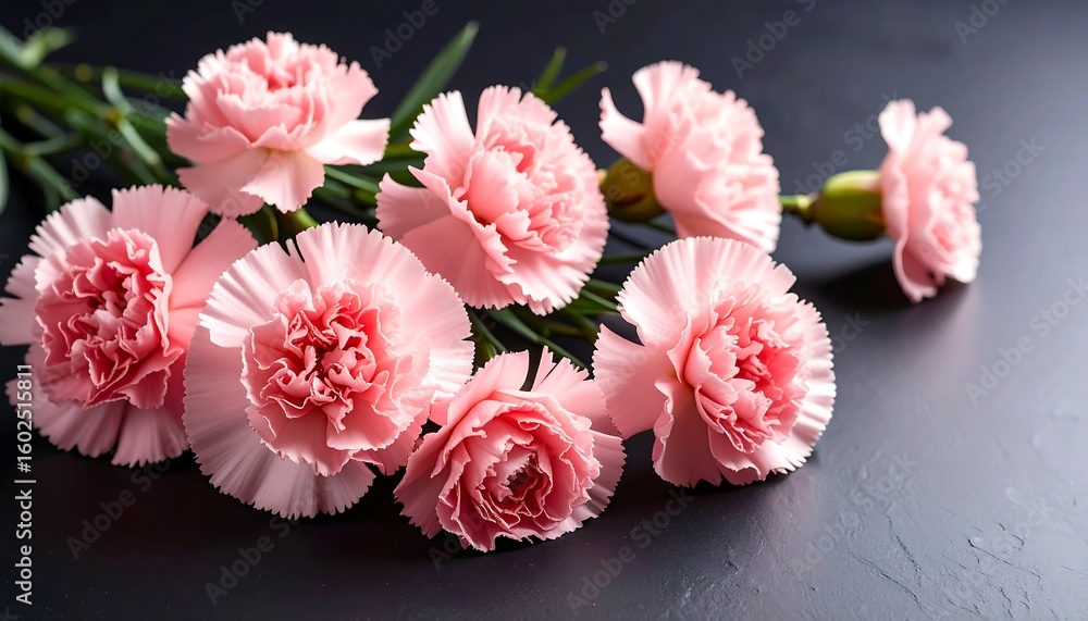 custom made wallpaper toronto digitalDelicate pink carnations on dark surface