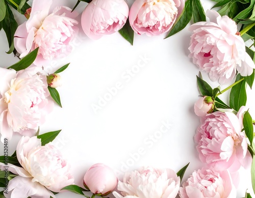Delicate Pink Peonies Frame