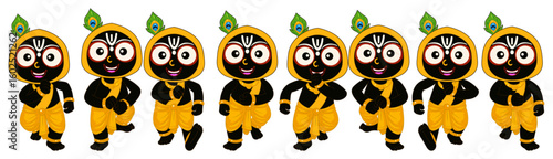 Playful Lord Jagannath Character Animation Sprite Sheet