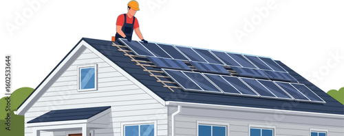 Solar panel installation residential home energy efficiency renewable power roof