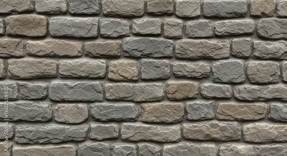 Seamless Rustic Stone Wall Texture: Grey and Brown Natural Rock Background Seamless Rustic Stone Wall Texture: Grey and Brown Natural Rock Background