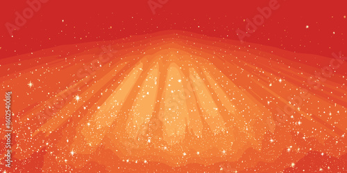Abstract vector background with red and orange gradients and sparkles  