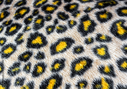 Leopard skin pattern leatherette fabric