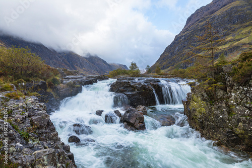 waterfall in the mountains