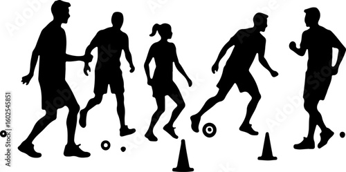 Tennis, players, silhouette, sport, bundle