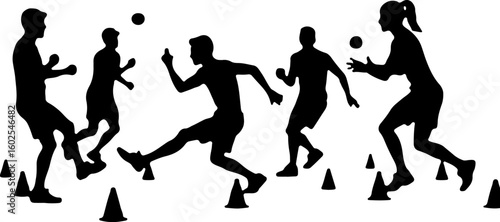 Tennis, players, silhouette, sport, bundle
