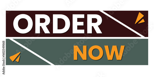 Bold Order Now Button Graphic – Urgent Call-to-Action Design for Sales, Promotions & Online Shops