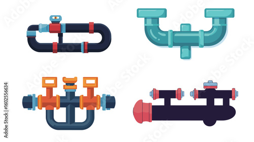 Pipe sealant vector graphic design featuring industrial sealing compound illustration, showcasing plumbing repair concept, waterproof protection, and maintenance solution on white background