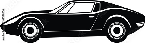 Vintage supercar heritage - Periscopio rear window vector, EPS JPEG PNG