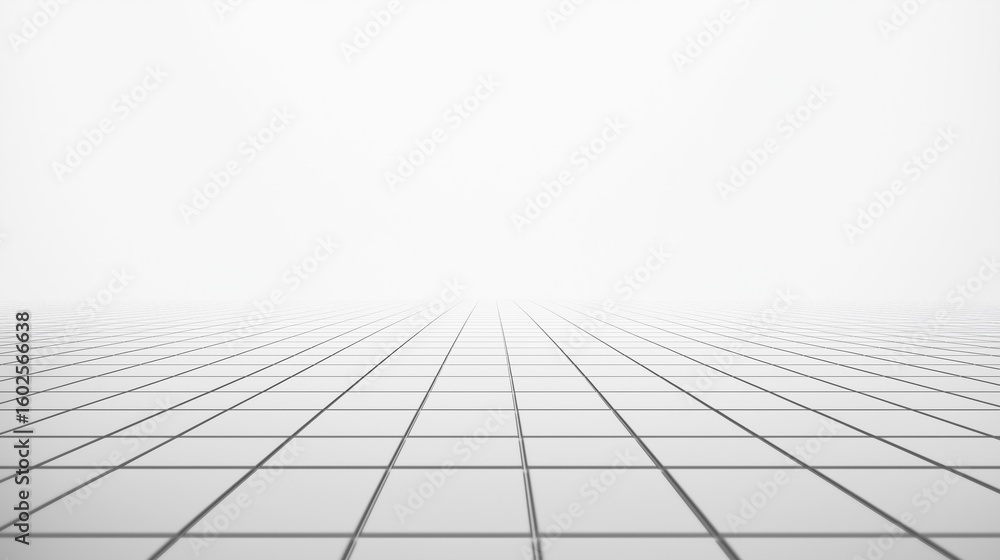 Fototapeta premium A clean and minimalistic grid background featuring a vast white space. Ideal for presentations, digital designs, or as a canvas for various graphic artworks.