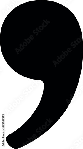 Apostrophe vector silhouette design