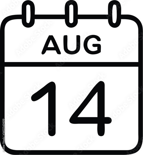 August 14 Calendar