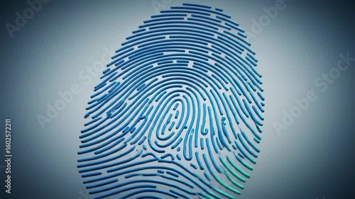 Wallpaper Mural Abstract representation of a blue fingerprint with a gradient effect, symbolizing identity, security, and uniqueness in a digital age Torontodigital.ca
