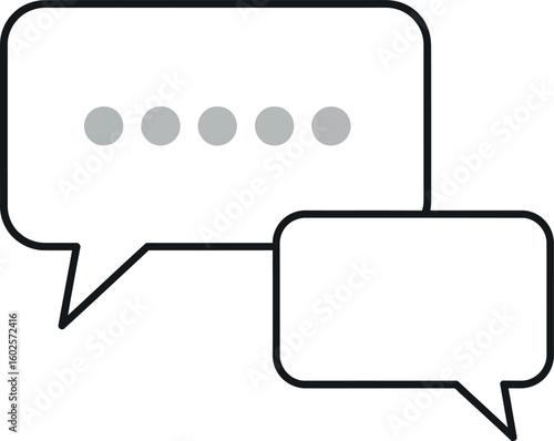Chat bubbles vector illustration for communication and messaging app design use