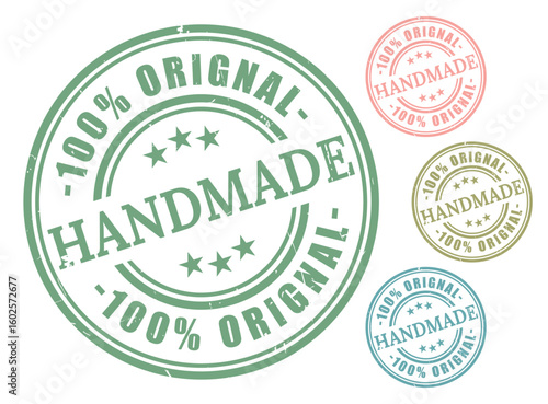 100% Original Handmade Badge Collection, Grunge Rubber Authentic Craft Stamp Set  