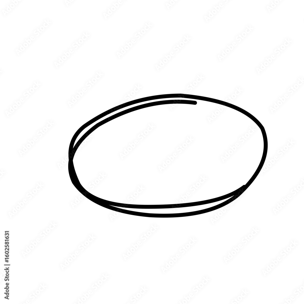 handdrawn oval handdrawn oval