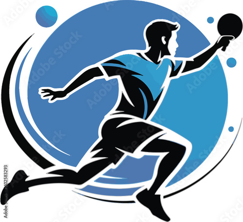 Modern table tennis sports logo and branding illustration