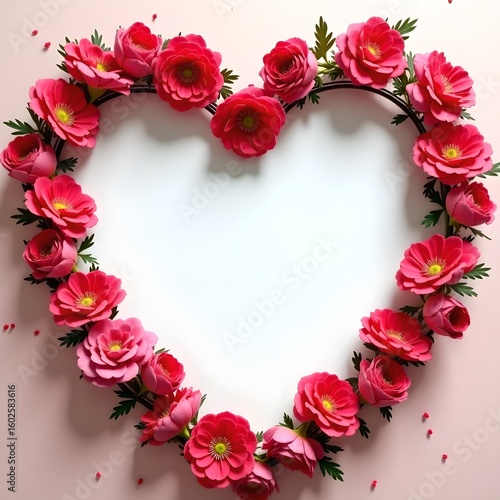 Wallpaper Mural Flowers hert frame Torontodigital.ca