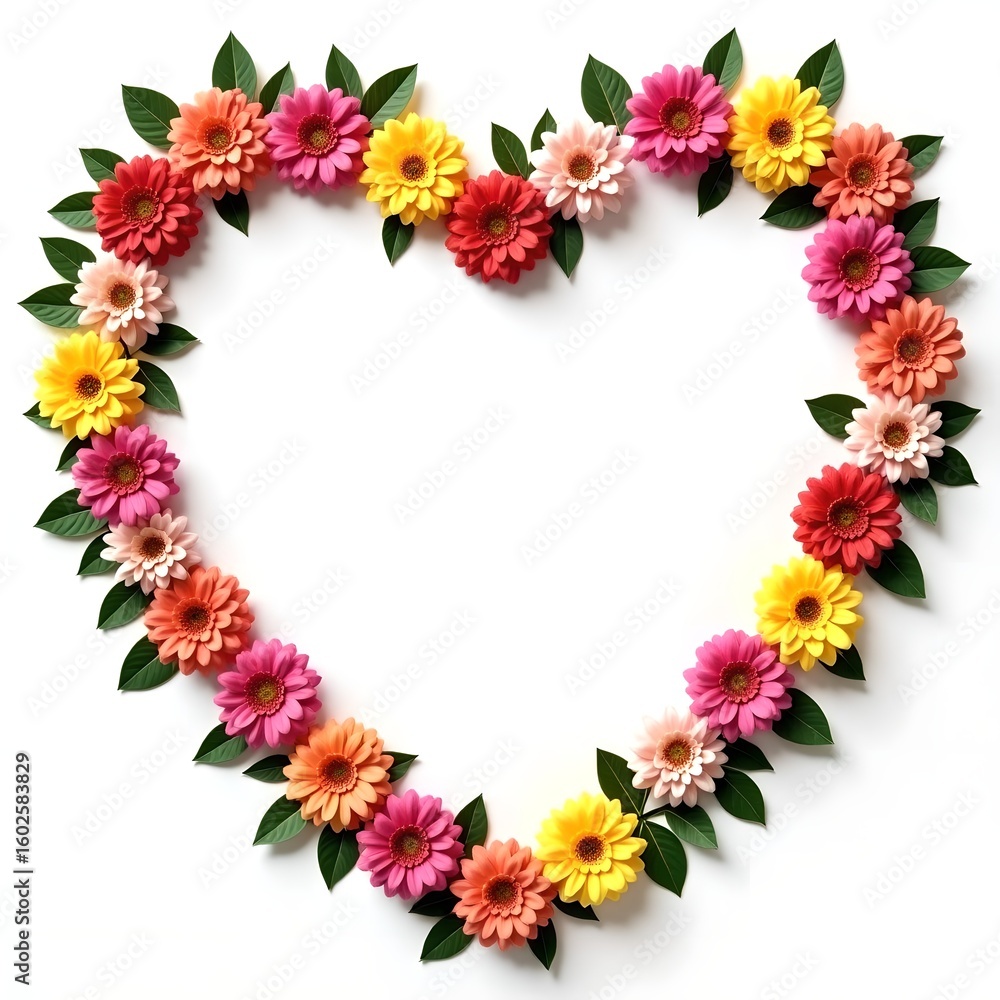 Obraz premium Flowers hert frame