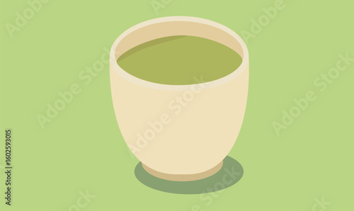 vector image of a cup of matcha drink