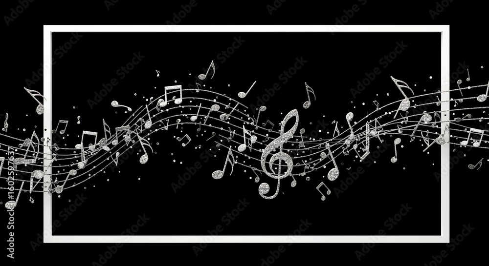 Obraz premium Abstract musical notes background design