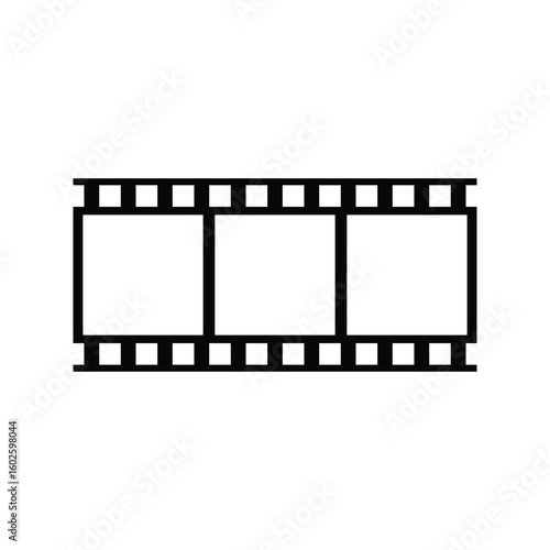 film strip frame set. photo or movie negative vector for retro or cinemac design