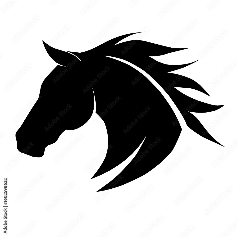Obraz premium horse head silhouette vector