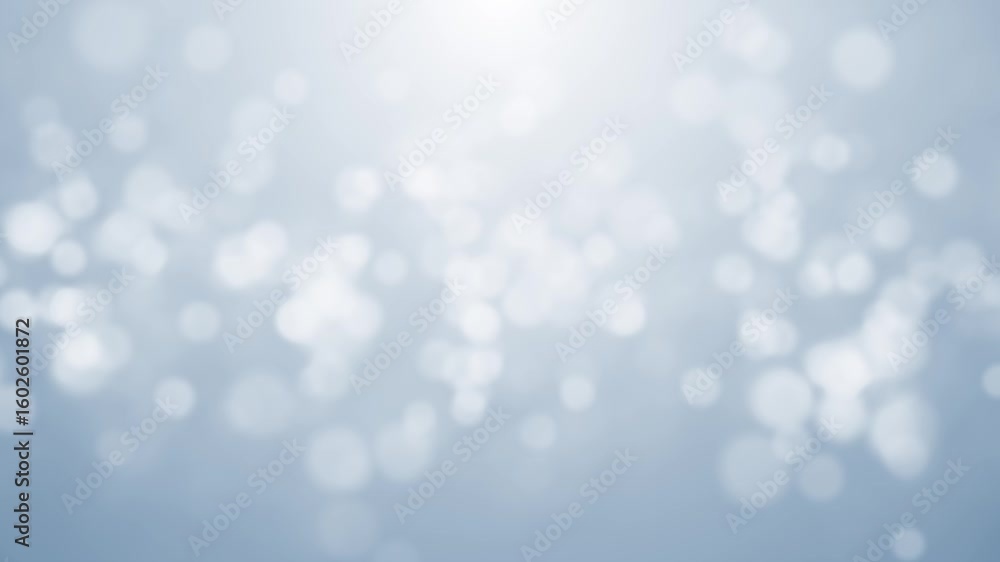 Clean Corporate Background.Soft, elegant white bokeh particles drift on a bright silver backdrop. A seamless loop for business presentations.