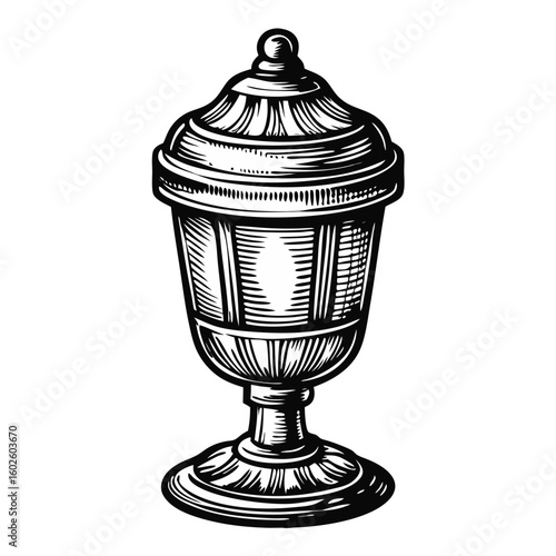 Elegant spanish espresso cup in hand drawn style illustration. Spanish espresso with its rich taste, served solo, evokes warmth and comfort. The design of spanish espresso cup offers classic touch,