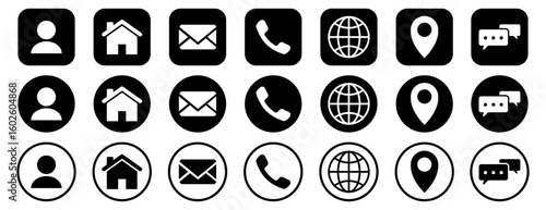 Contact us and web icons.Vector
