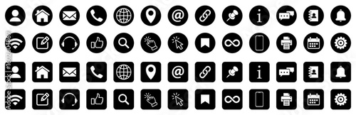 Contact and web icons collection.Vector
