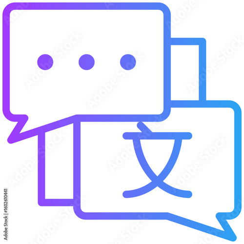 Online translator icon for digital nomad, website, application, printing, document, poster design, etc