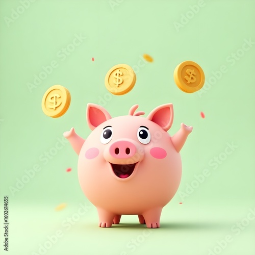 Funny Coin Juggling Piggy Bank