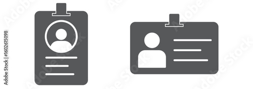 Id Card Icon Set Multiple Style Collection