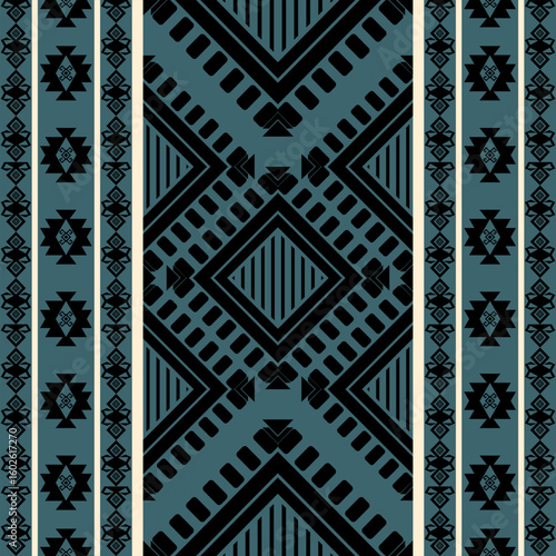 Navajo Native America, ethnic decor style. tribal vector seamless pattern. Indian ornament Boho geometric ornament.folk.orientel. Window .blanket, rug. Woven carpet.