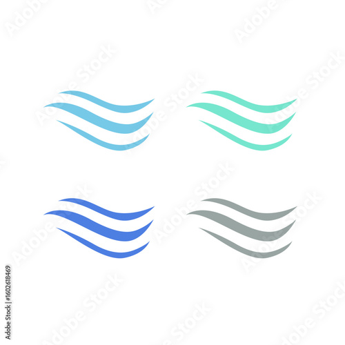 WATER SPLASH SIGN SYMBOL LOGO VECTOR
