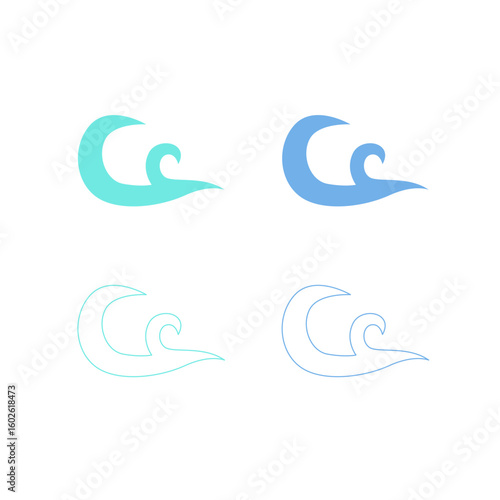 WATER SPLASH SIGN SYMBOL LOGO VECTOR
