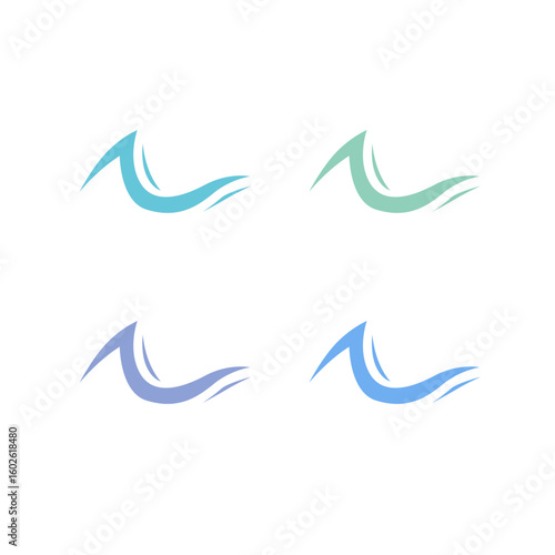 WATER SPLASH SIGN SYMBOL LOGO VECTOR
