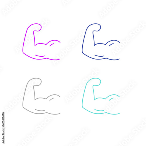 MUSCLES FIT BODY DESIGN ELEMETS LOGO VECTOR