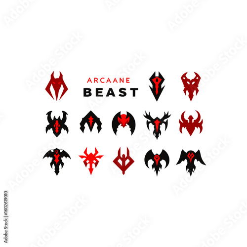 15 different arcane beast talon icons set on white