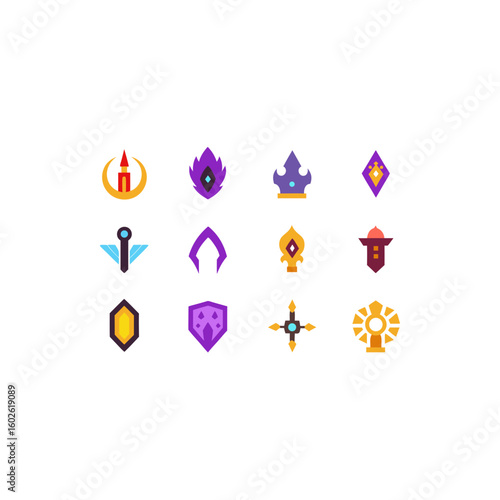 different arcane relic fragment icons set