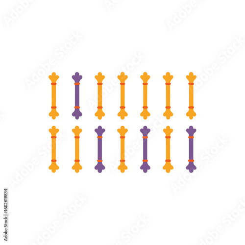different cursed bone flute icons set 