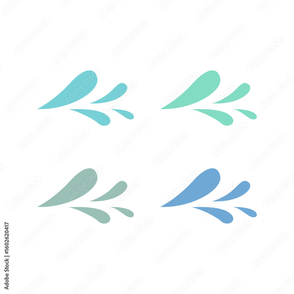 Fototapeta premium Water Splash Sign Symbol Logo Vector