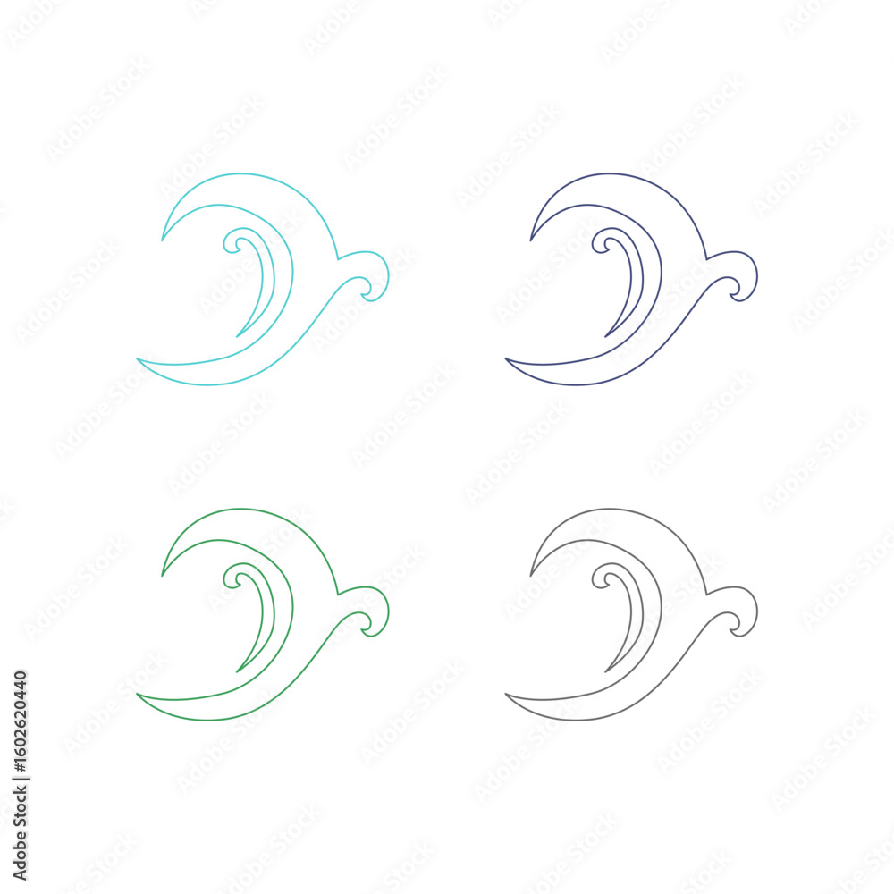 Fototapeta premium Water Splash Sign Symbol Logo Vector 