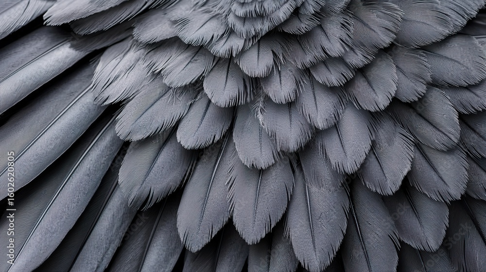 Obraz premium Detailed shot of a pelican's large, feathered wing, intricate feather structure