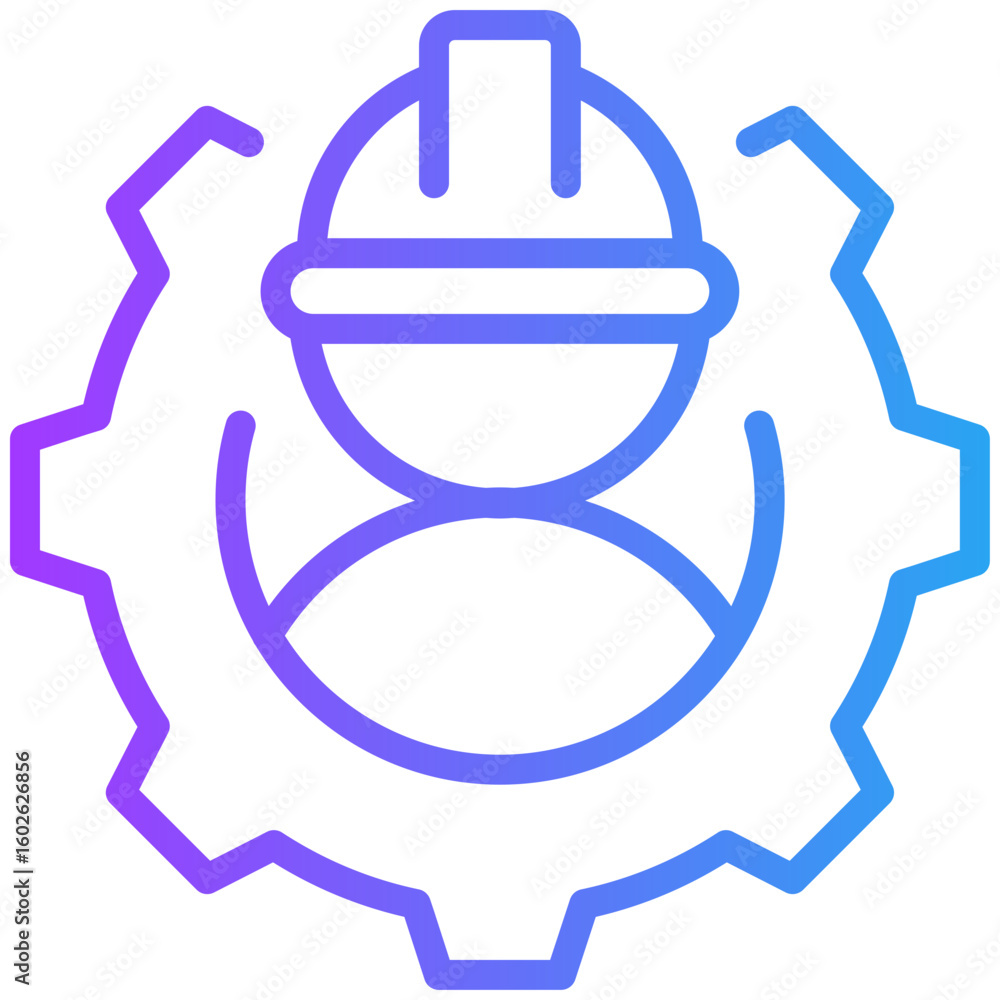 Obraz premium Labor management icon for employment, business, website, application, printing, document, poster design, etc