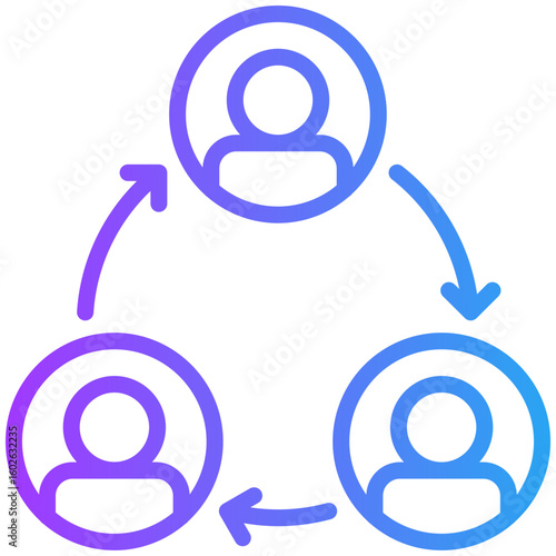 Reorganization icon for management crisis, website, application, printing, document, poster design, etc